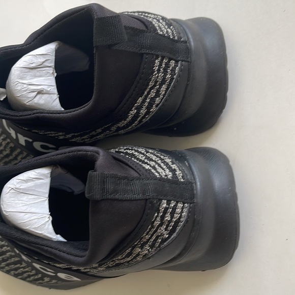 Sneakers Mens,Letter Graphic,Knit,Slip On Sock,Black/White,Size 46-US 13 - Picture 7 of 13